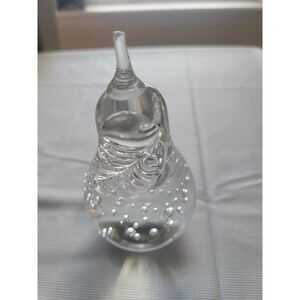 Pear Bullicante Art Glass Paperweight 4.5"